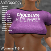 Chocolate is the answer Women's Crop Top (WST)