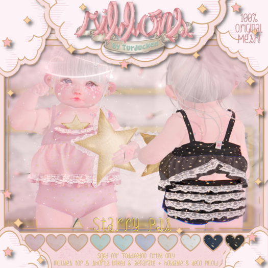 {Ribbons} Starry PJs - Peach {Box}