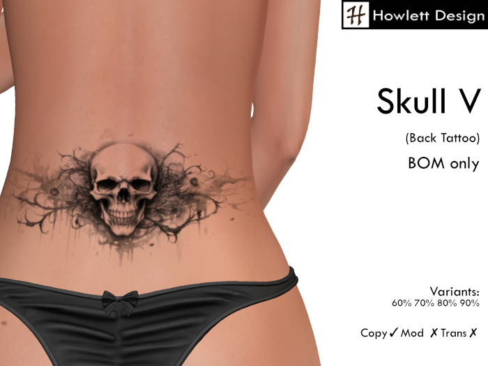 [HDesign] Skull V (Back Tattoo)