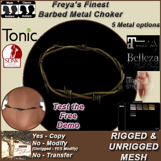 Freya's Finest Jewels Metal Barbed Choker