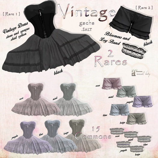 .SALT - ROMANTIC VINTAGE DRESS - MINT