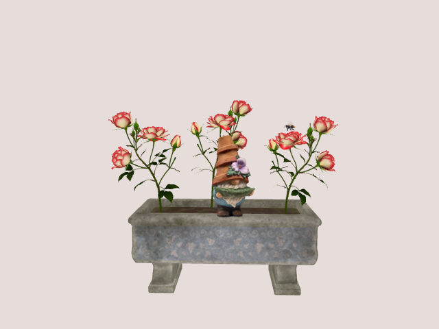 Gnome With Roses