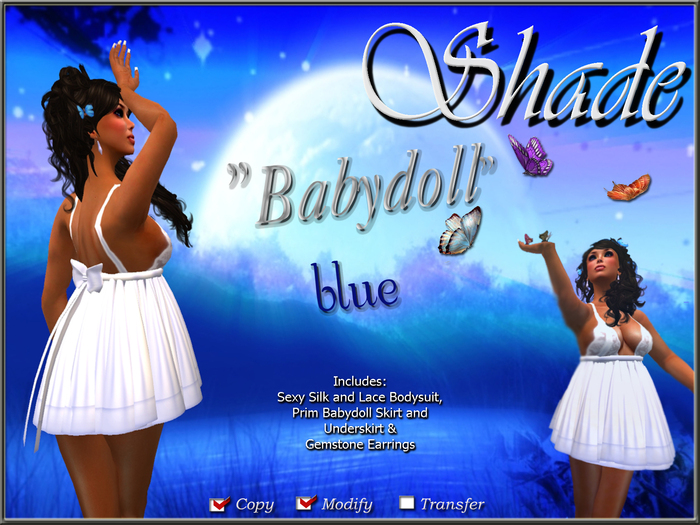 !SHADE! "Babydoll" Dress Blue