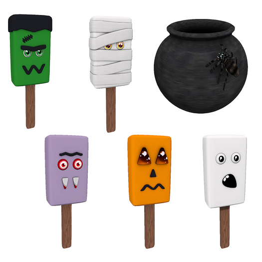 {XO} Full Perm  - Halloween Cake Popsicles