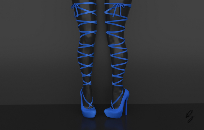Ribbon Heels (Blue)