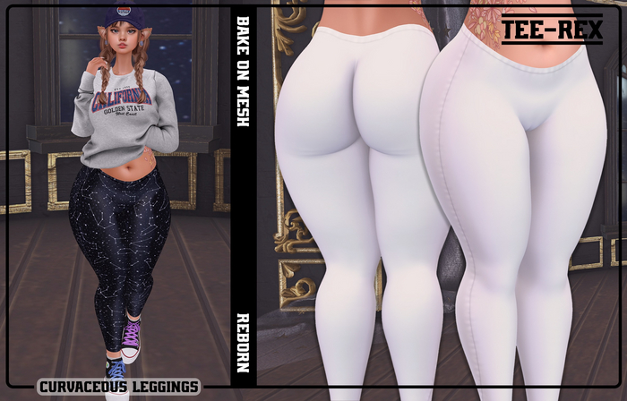 /TeeRex/ Curvaceous Leggings - White - BOM