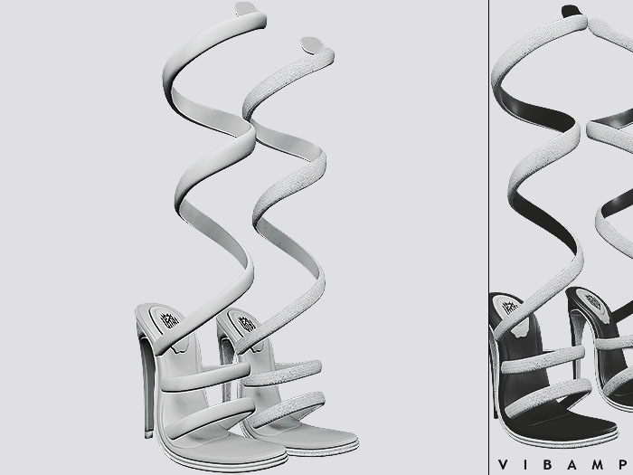 VB.  Amber Heels White