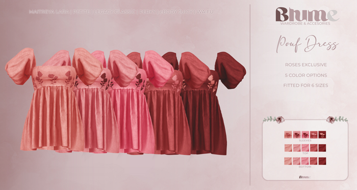 Blume. Pouf Dress (Roses Pack)