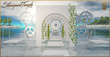 Steampunk Temple White Backdrop - The Bearded Guy