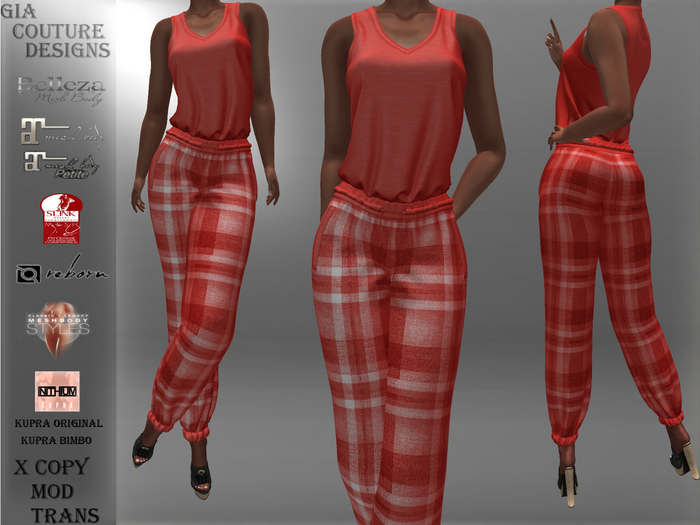 "GCD" Sistine Comfy Lounge Outfit Red