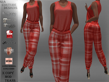 "GCD" Sistine Comfy Lounge Outfit Red