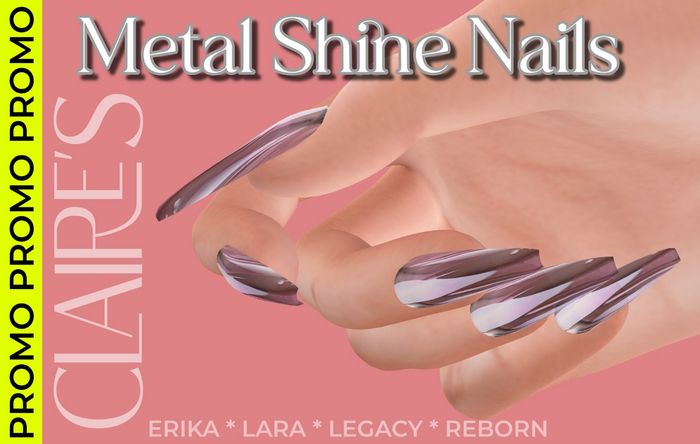 ***PROMO!*** [Claire's] Metal Shine Nails - Lilac