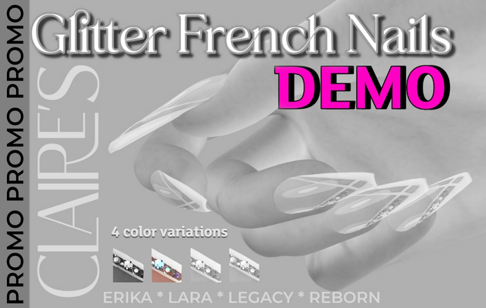DEMO [Claire's] Glitter French Nails