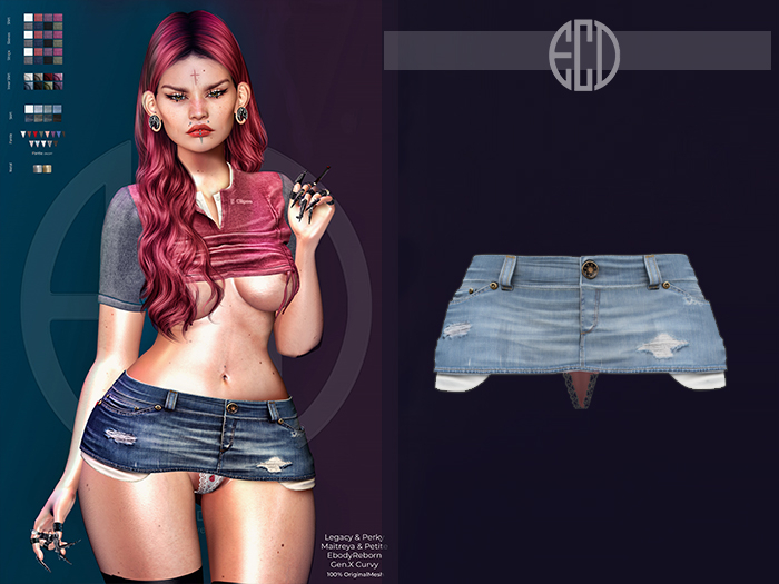 ED. Sumatra DenimSkirt Lite Denim