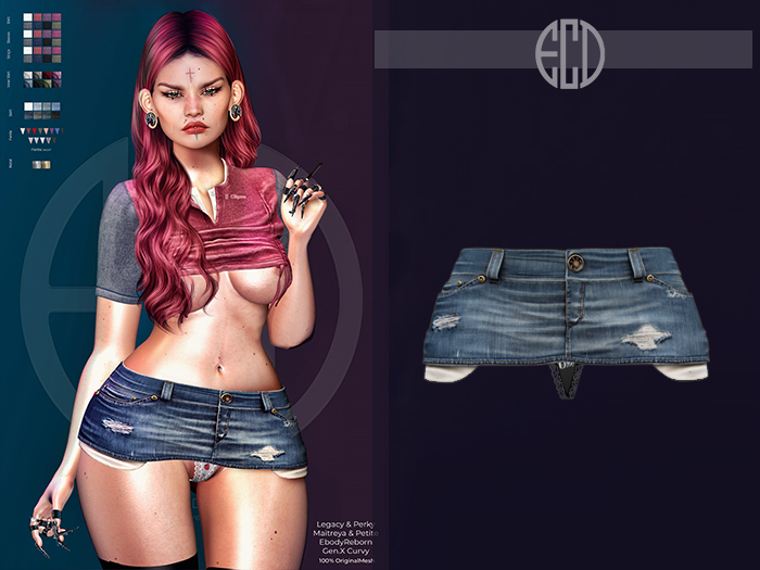 ED. Sumatra DenimSkirt Indigo