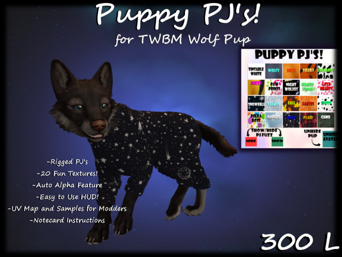 Puppy PJ's for TWBM Wolf Pup