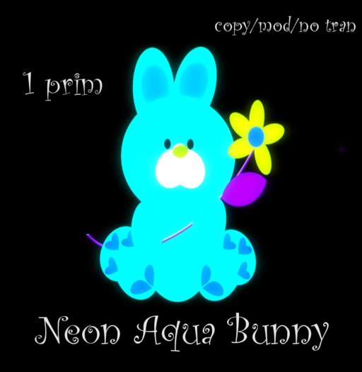 Neon Rabbit Aqua