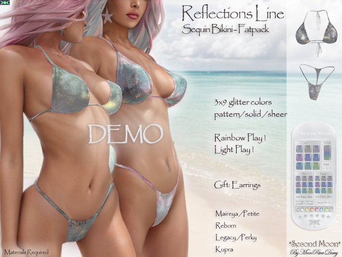 DEMO *SM* Sequin Bikini Fatpack