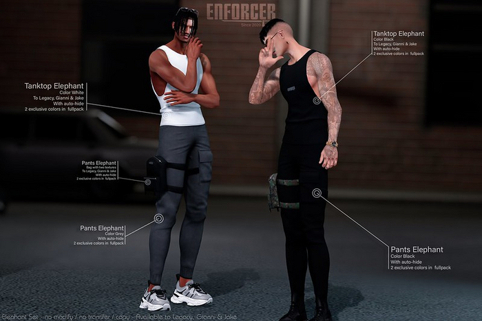 [ENFORCER] Tanktop Elephant WHITE