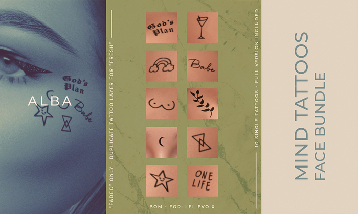 ALBA - Mind Tattoos Bundle - Face - Lel Evo X