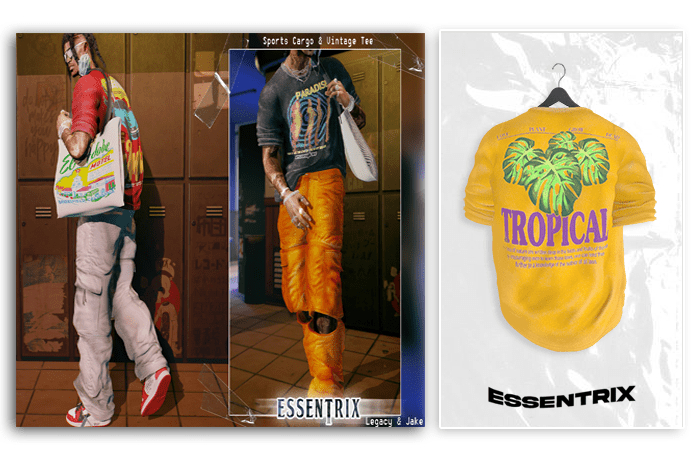 -ESSENTRIX-. Vintage Tee (Tropical)