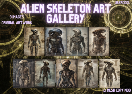 Second Life Marketplace - *uC* Steampunk Alien Skeleton Art Gallery