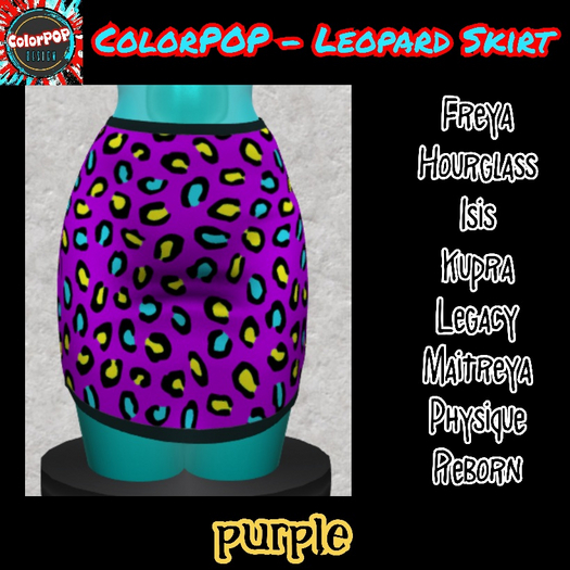 ColorPOP - Leopard Skirt - Purple