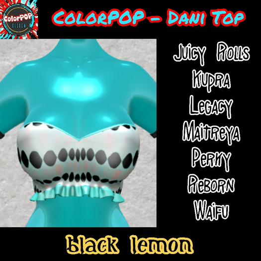 ColorPOP - Dani Top - Black Lemon