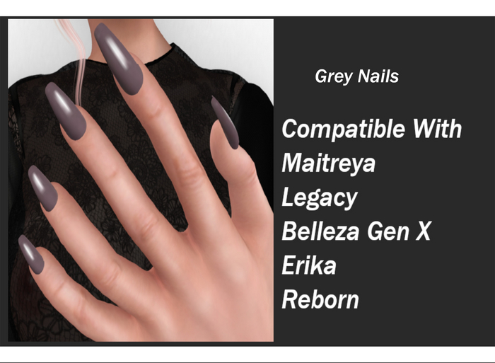 [ReM] Grey Nails