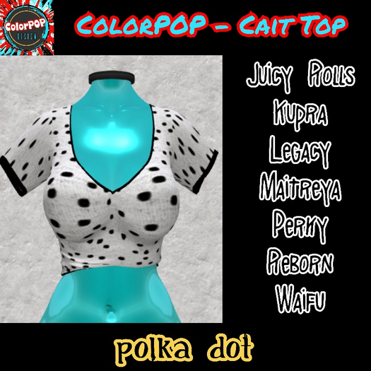 ColorPOP - Cait Top - Polka Dot