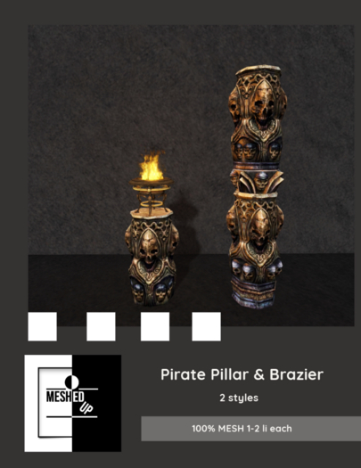 MeshedUp: Pirate Pillar & Brazier 