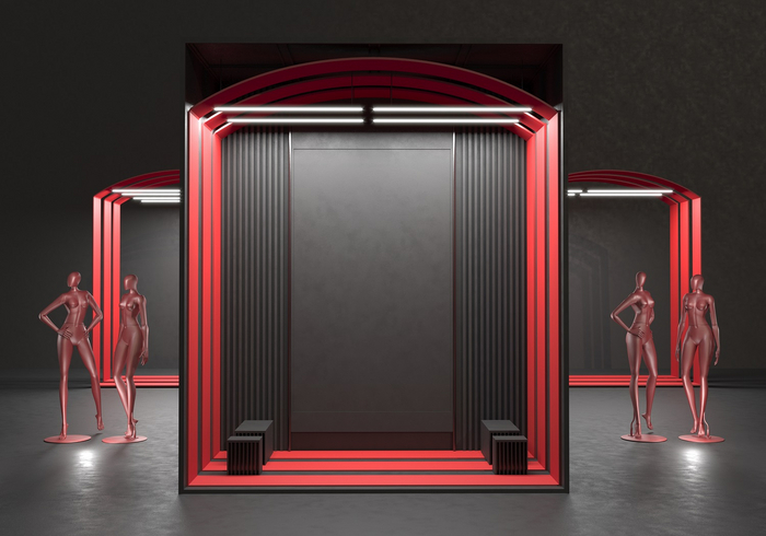 Second Life Marketplace - [Gruwcreation] Red & Black Booth 100% Mesh