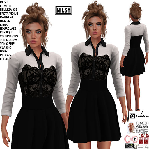 LACE CORSET TOP OUTFIT,CL&MESH BODY
