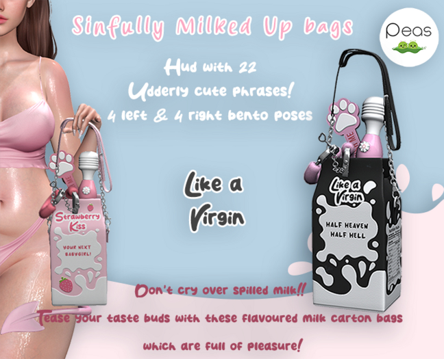 P e a s.Sinfully Milked Up Like a Virgin Bag