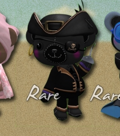 7. MOoH! Beach side bear pirate RARE - FULL AVATAR