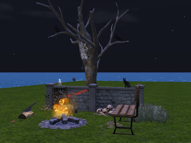 Halloween Fireside Scene