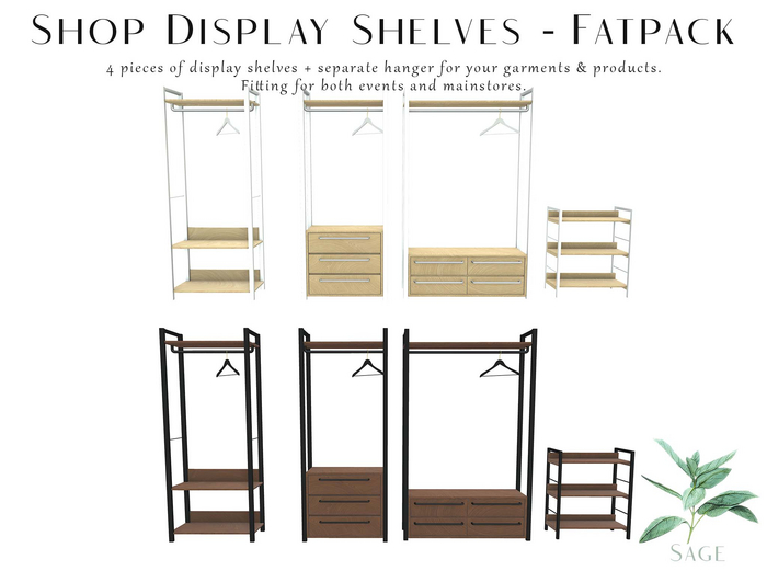 Sage - Shop Display Shelves - Fatpack