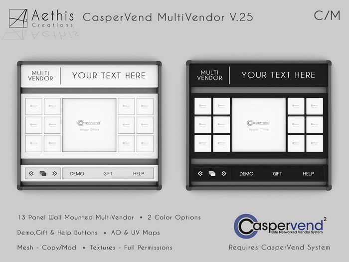 [AC] CasperVend MultiVendor V.25 - 13 Panel Square