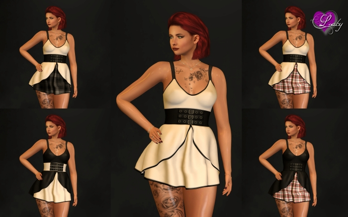 Laby's Dress Black/White