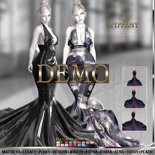 ::TD:: Elli Latex Gown {Mesh} DEMO