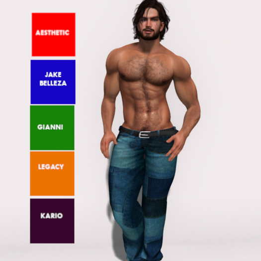 Vursachi Patchwork Denim Jeans