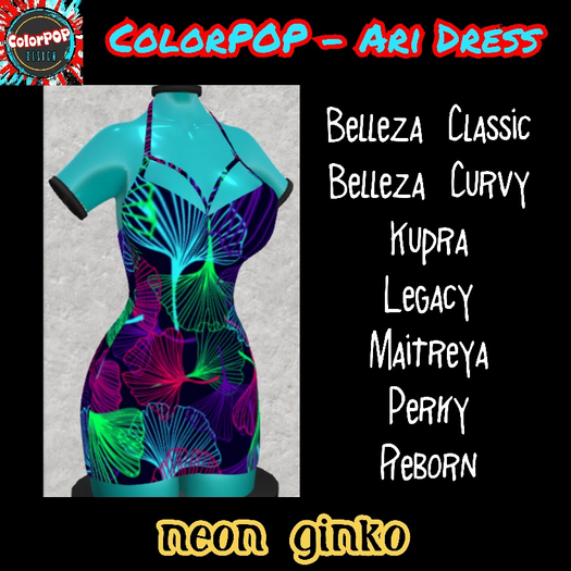 ColorPOP - Ari Dress - Neon Ginko