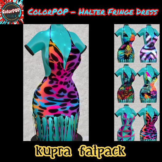 ColorPOP - Halter Fringe Dress - Kupra FATPACK