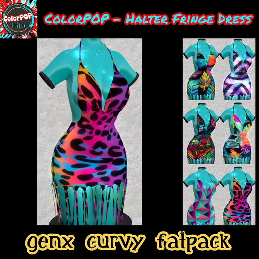 ColorPOP - Halter Fringe Dress - Belleza GenX Curvy FATPACK