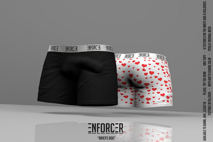 [ENFORCER] Briefs Dog WHITE