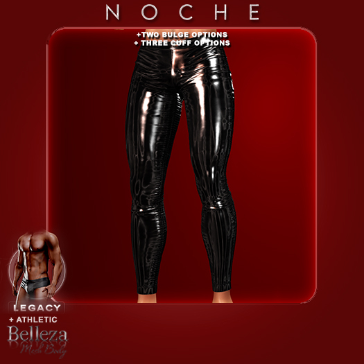 Noche. Latex Leggings Black