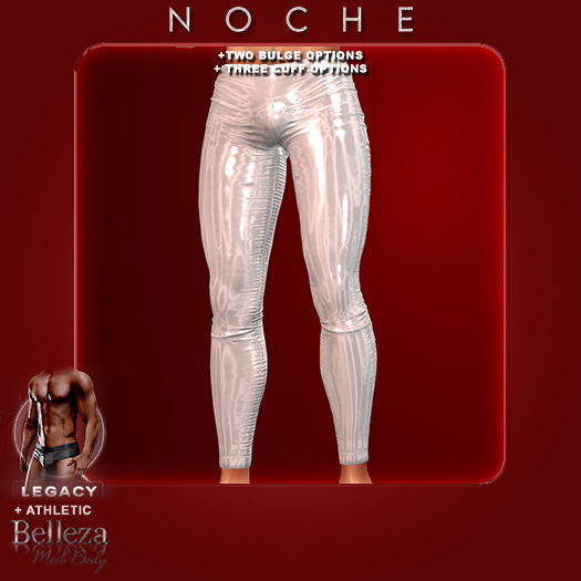 Noche. Latex Leggings White