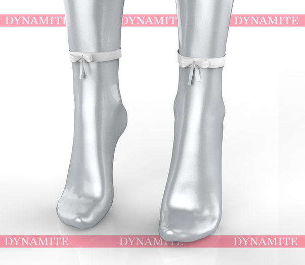 White Ankle Ribbon Maitreya