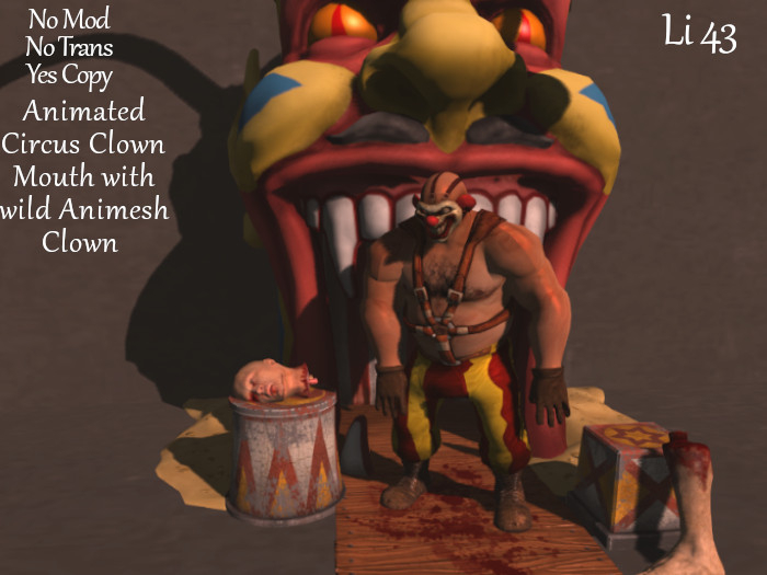 Circus Clown Mouth with wild Animesh Animated Clown