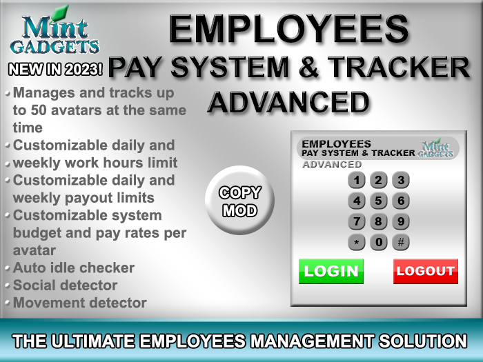 Mint Gadgets - Employees Pay System Advanced Edition  / Copy Perms